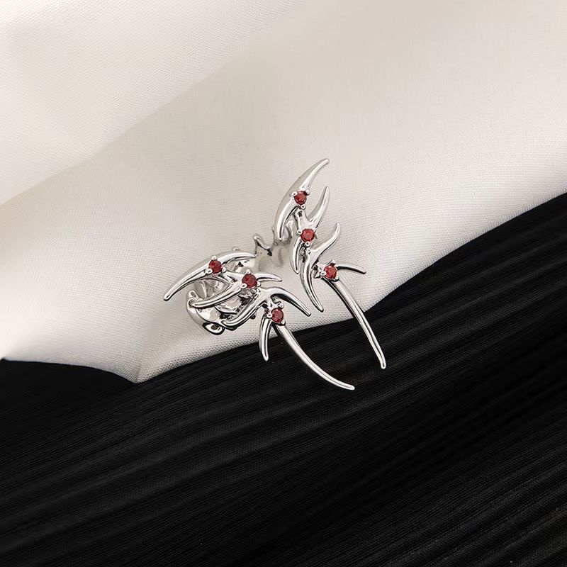 Vintage Blood Butterfly Ring/Cincin Wanita Sederhana Zirkon Pembukaan Adjustable Perhiasan Pesta