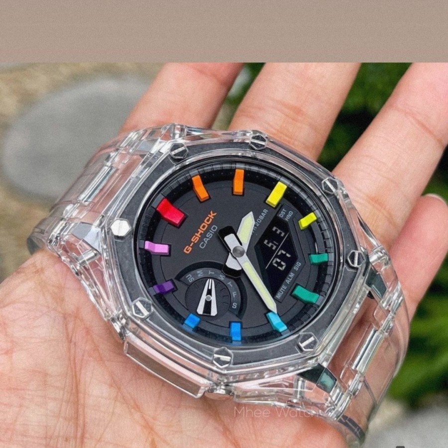 gshock g-shock GA-2100 Rainbow GA-2100 GA2100 Original Transparant