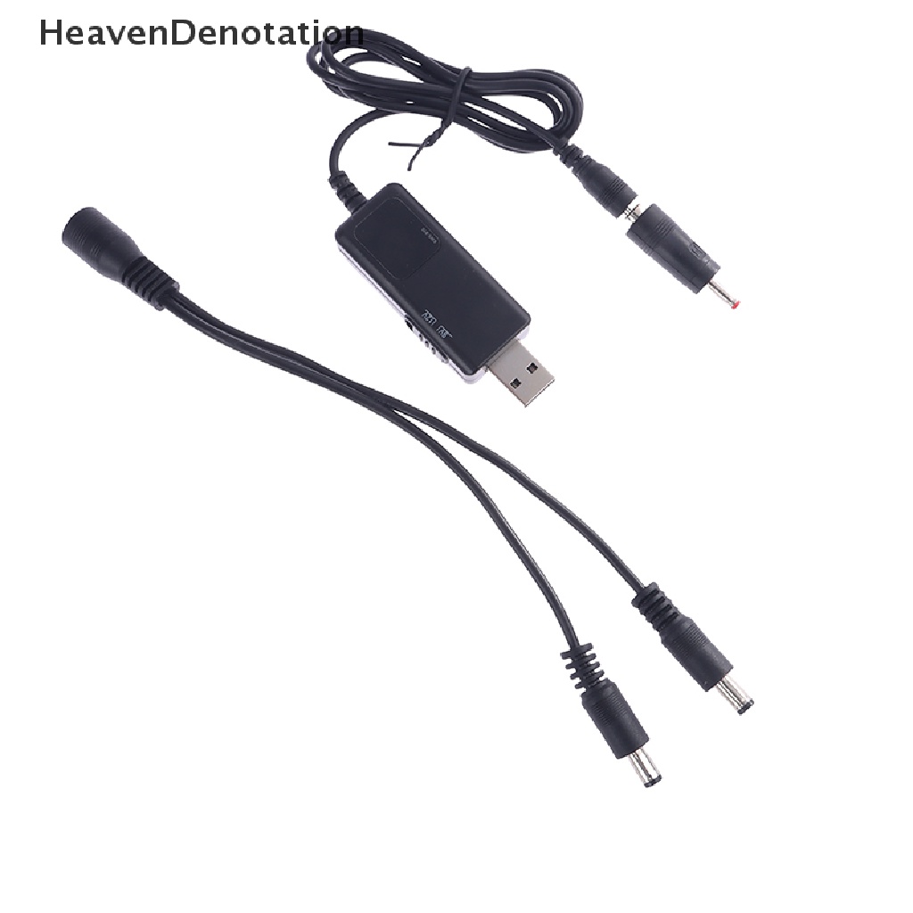 [HeavenDenotation] Usb Boost Converter DC 5V Ke 9V 12V USB Step-up Converter Kabel Konverter Daya HDV