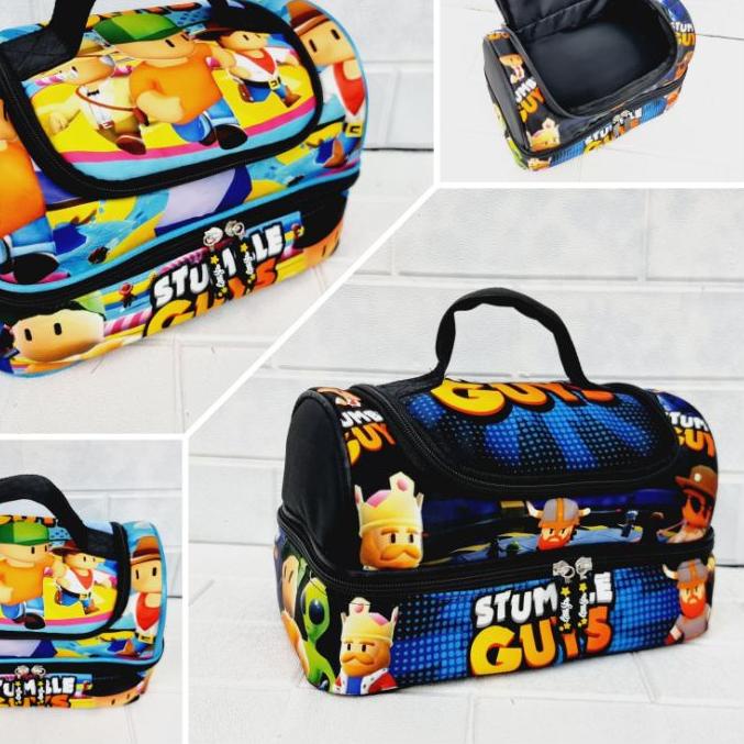 ℮ Tas Bekal Lunch Bag 2 Tingkat STUMBLE GUYS - RAINBOW FRIENDS - ROBLOX - MINECRAFT ▼