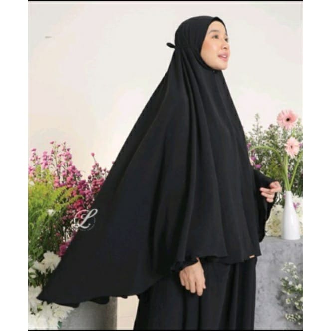 Kerudung Hijab Bergo Jumbo Crinkle Airflow Size XXL - Khimar Jilbab Ukuran Besar Bahan Lentur dan Nyaman