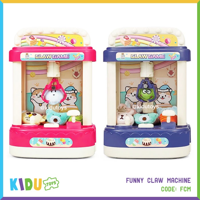 Mainan Anak Mesin Capit Funny Claw Machine Blue Kidu Toys