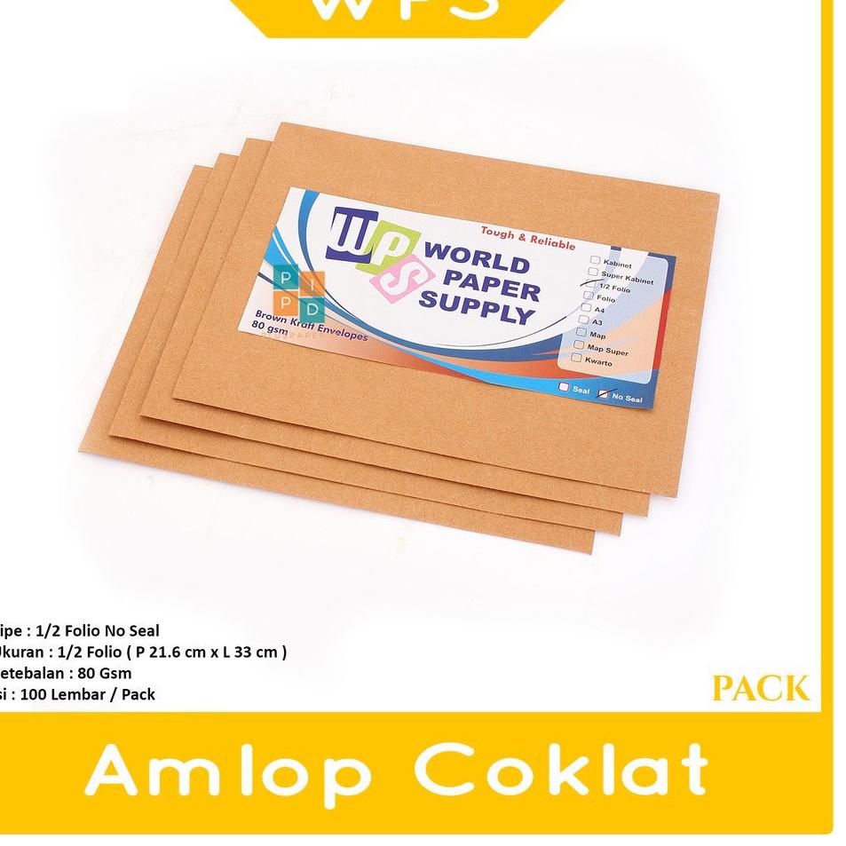 

Model Terheboh WPS - Amplop Coklat Ukuran 1/2 Folio No Seal ( 19 x 25 cm ) No Seal - Pack