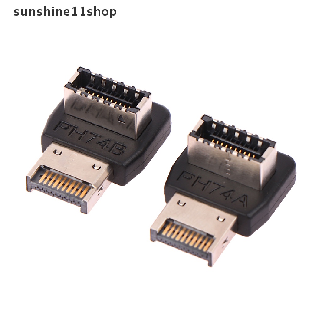 Sho USB 3.1 Type-E 90derajat Converter USB Header Adapter Untuk Konektor Motherboard N