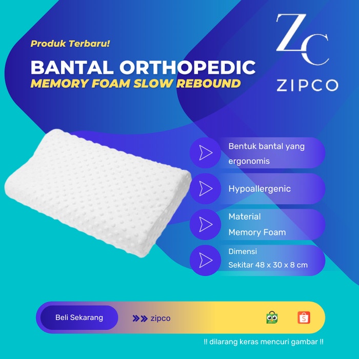 Bantal Orthopedic Memory Foam Slow Rebound