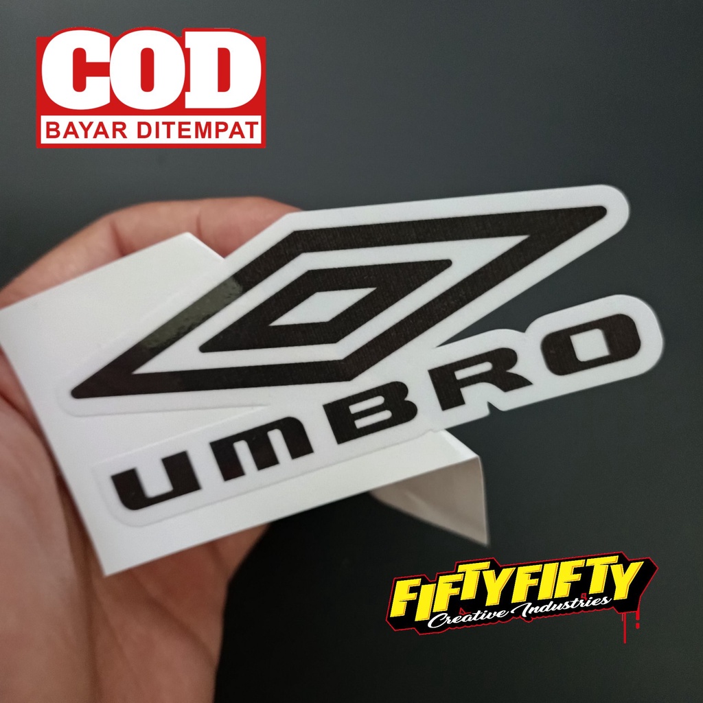 Stiker Print Cut Plesetan Umroh UMBRO Stiker Printing Laminasi Glossy Stiker Motor Mobil Helm Sudah Membentuk Pola Desain