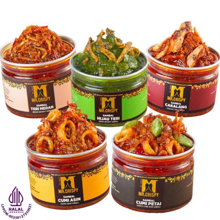 

nyk48 Sambal Cumi Asin/Pete/Bajak Ebi/Teri Medan Sambel Mr.Crispy Cuci Gudang