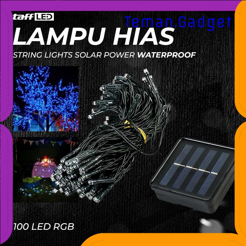 TG - LMP TaffLED Lampu Hias String Lights Solar Power Waterproof 100 LED RGB - YY-3210