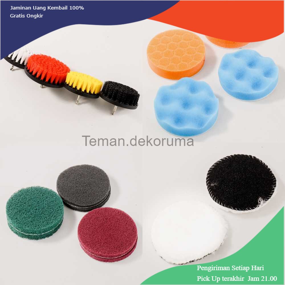 TD - SKT UNTIOR Kepala Sikat Pembersih Brush Car Polisher Kit 23 PCS - CB-031