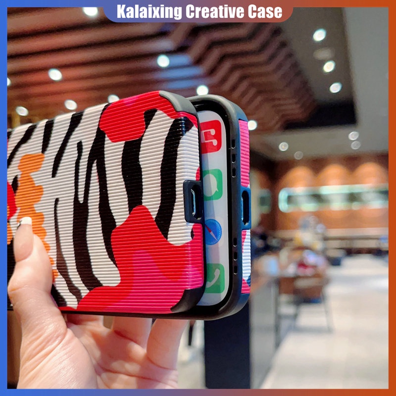 Case Motif Print Zebra Garis-Garis Vertikal Untuk iPhone 14 Pro Max13 12 11 Pro Max14Plus 7per8 Plus X Xs Max XR Back Cover