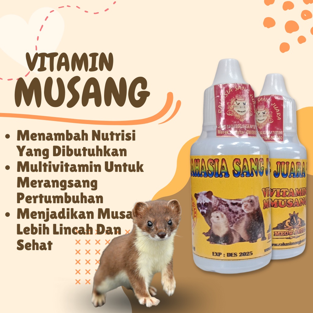 VITAMIN MUSANG PANDAN MENAMBAH NAFSU MAKAN DAN TAMBAH GEMUK OBES MUZAIK BULAN RASE