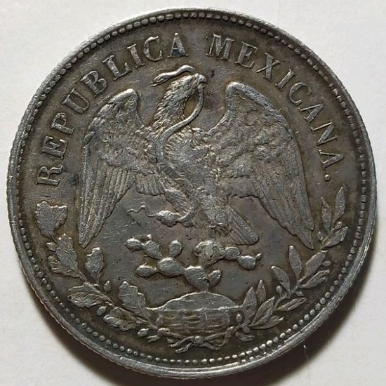 UANG KOIN KUNO / SILVER COIN / UN PESO MEXICANA TAHUN 1900