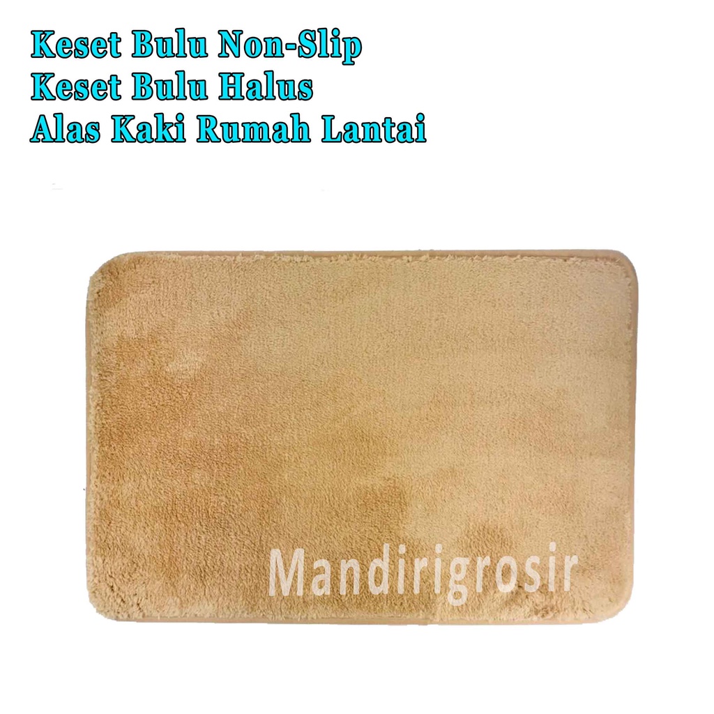 Keset Bulu Halus *Karpet Bulu Non-Slip * Alas Kaki Rumah * Uk.40x60cm