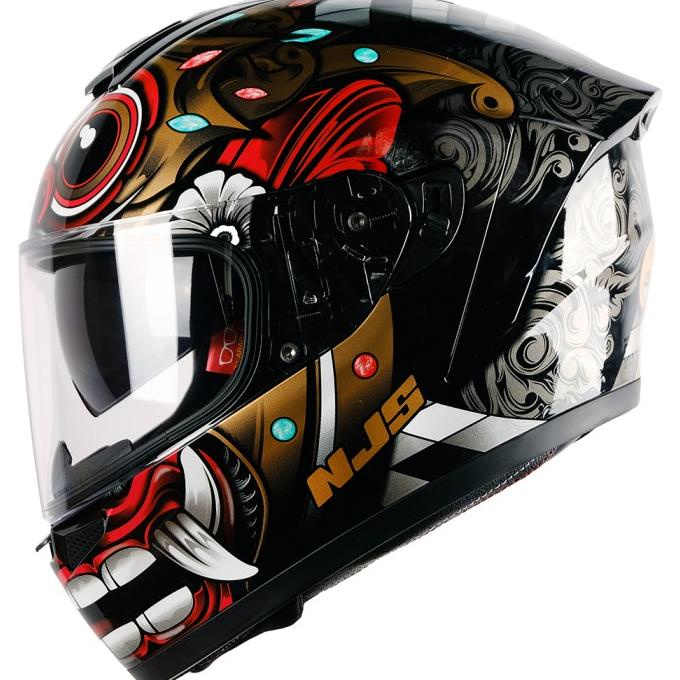 NJS ZX-1 BARONG Hitam Gloss/Doff - Helm Full Face - DOFF,M