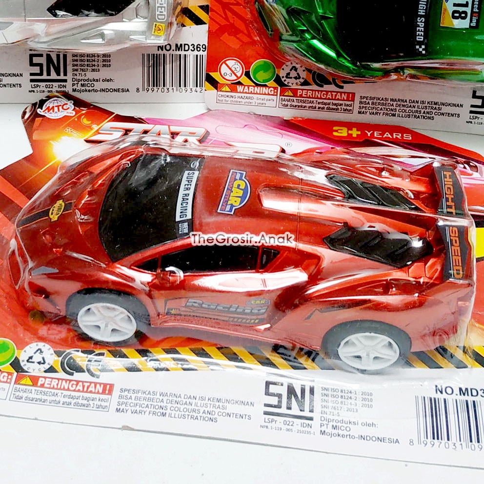 Star Rider Super Racing Car PB RANDOM Mobil Sport Metalik Pull Back