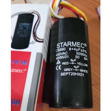 Kapasitor Mesin Cuci 4uf + 8uf Sanken Original PSH27