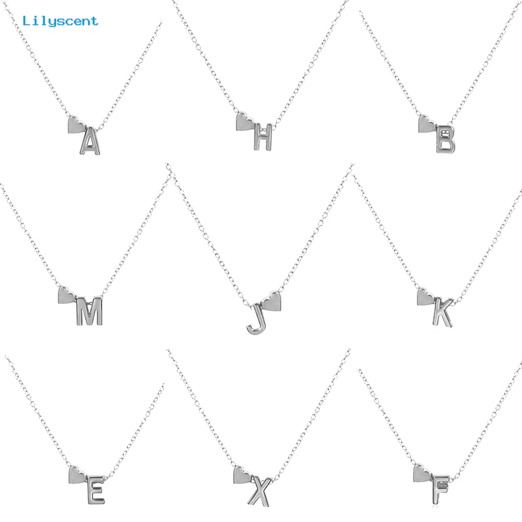 [LS] Kalung Pasangan Bentuk Huruf Liontin Pria Unisex Bahan Alloy Stainless Untuk Hadiah