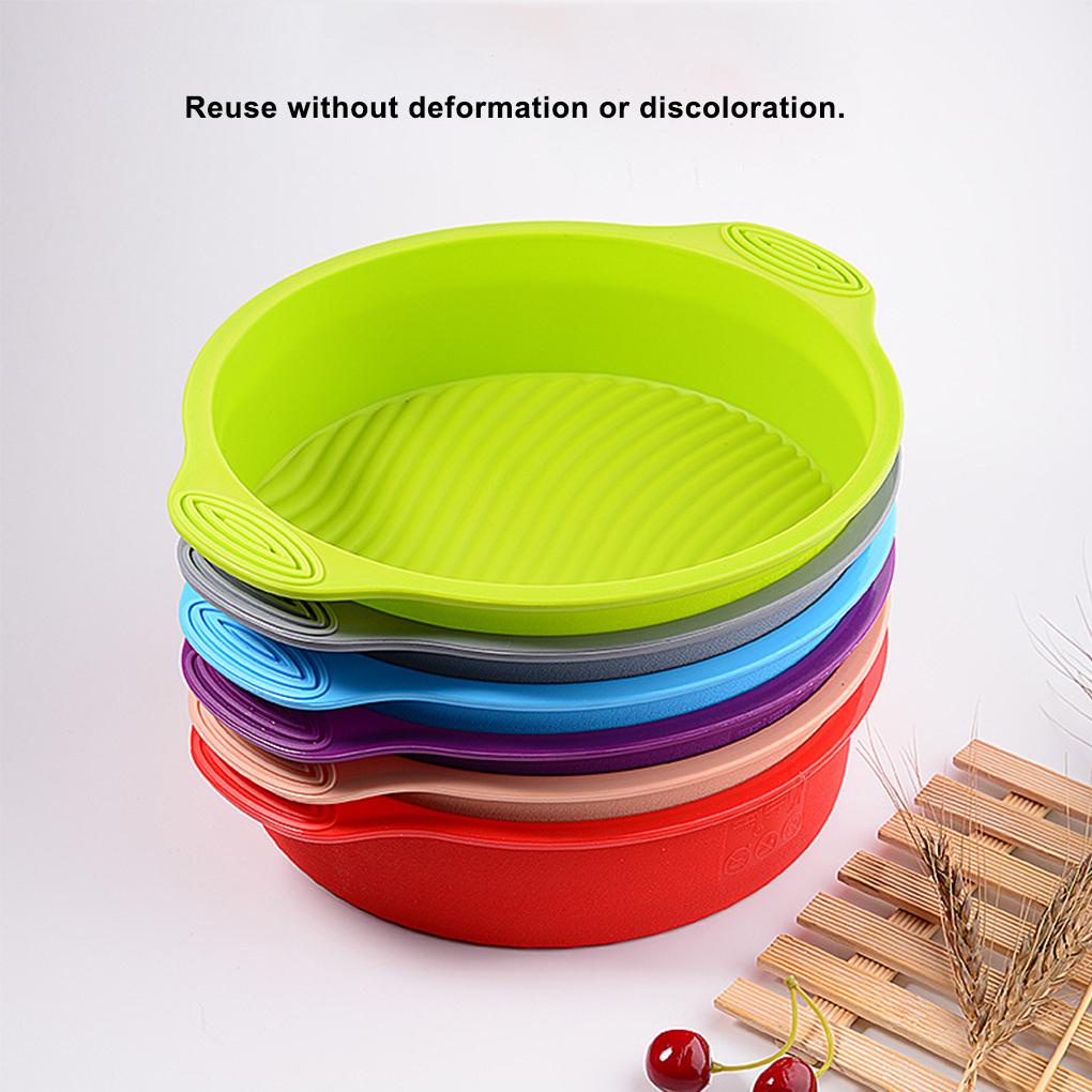 Silikon Bulat Food Grade Non Stick Cake Bakeware 3D Cetakan Kue Alat Baking