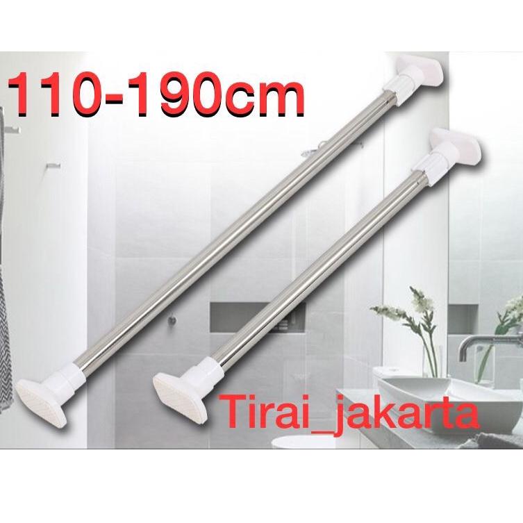 ♔ Pipa Tiang Tongkat Fleksibel stainles / Tiang Jemuran / Besi Penyangga Multifungsi/ Tiang jemuran 