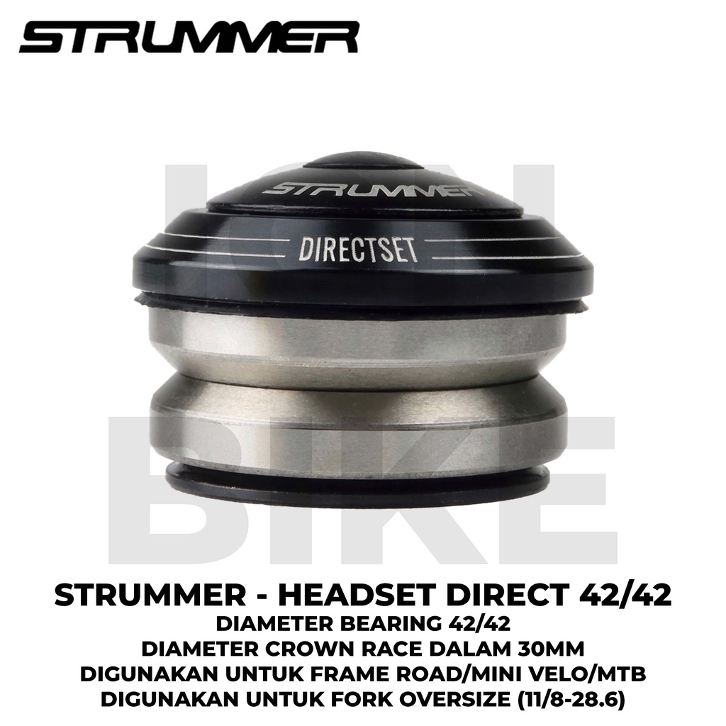 Headset Strummer HS58 Bearing Direct Mount Directset Set 42 - 42 42mm Murah Head Set Kom Fork Frame 