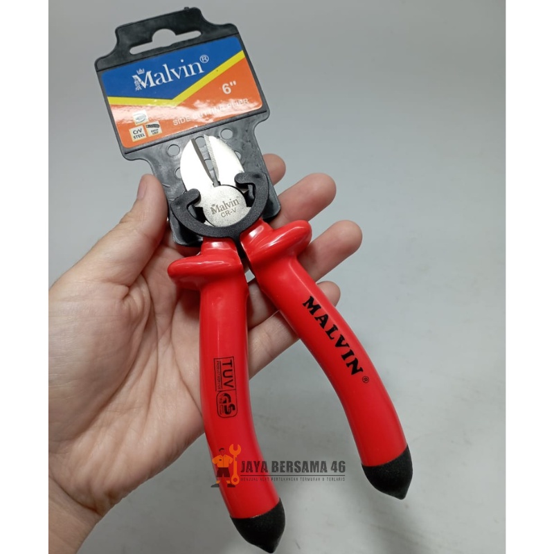 TANG POTONG MALVIN 6&quot; / TANG POTONG KUPAS KABEL KAWAT / DIAGONAL CUTTING PLIER / TANG LISTRIK KARET JUMBO / TANG POTONG UKURAN KECIL MINI 6 INCHI INCH HIGH QUALITY