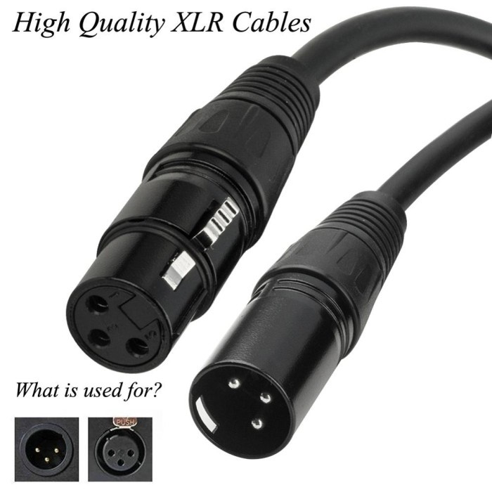 Kabel Audio Mic Karoke XLR Male to Female OFC Shielded Banyak Ukuran