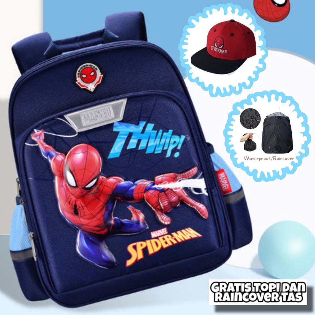 Tas anak laki - tas sekolah anak SD cowok - tas ransel anak Spiderman