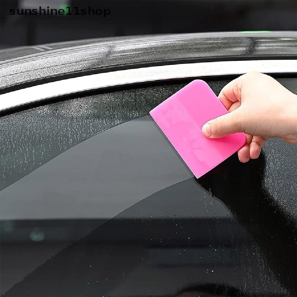Sho Pink Scraper Karet Lembut Jendela Mobil Squeegee Kaca Auto Air Vinyl Blade Scraper Alat Bungkus Rumah Kantor Tint Wiper N
