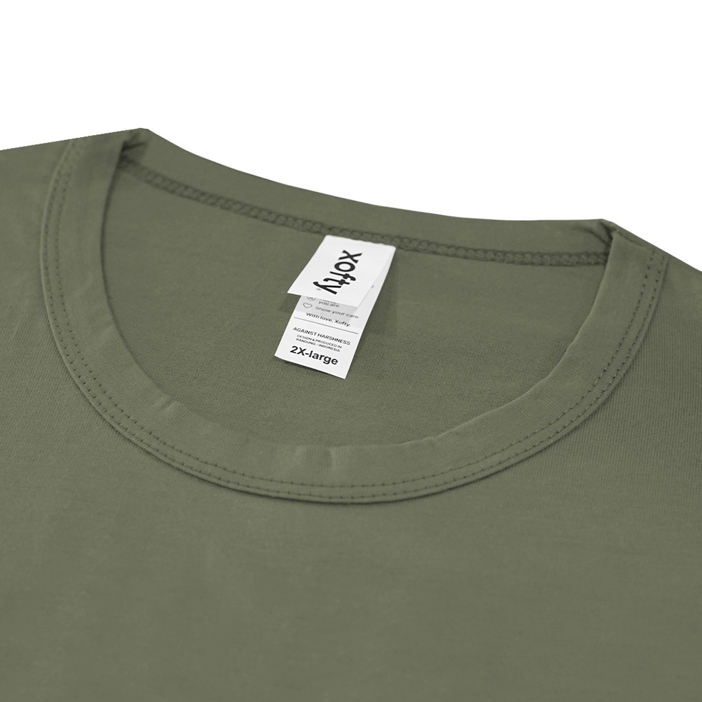 Xofty Tees Static O-Neck Cotton 30s Army