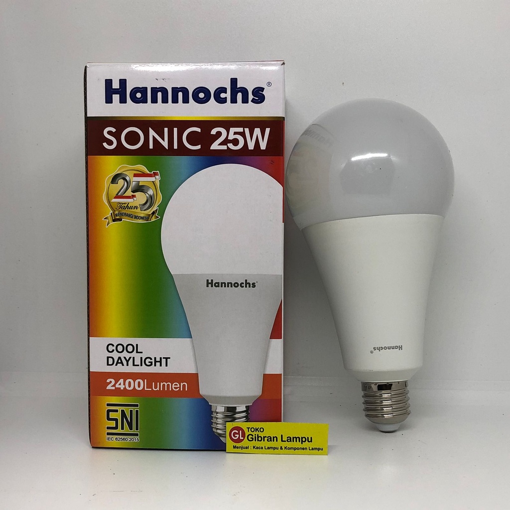 Lampu LED Hannochs Sonic Watt Besar 20w 25w 30w 40w 50w - LED Bulb Hannochs Cahaya Putih Daylight