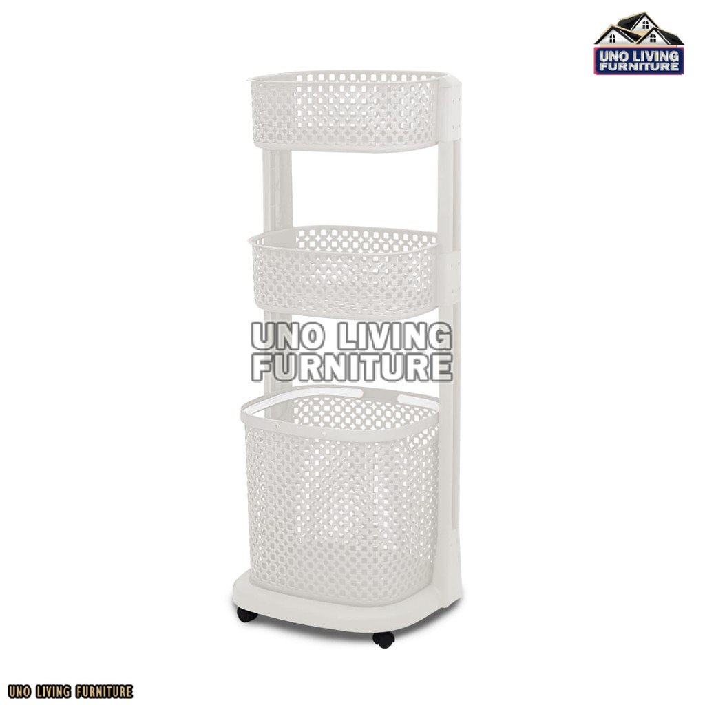 Khusus Gojek/ Grab Rovega Laundry Basket Rak Keranjang Baju Kotor RLB-300 Terbaru