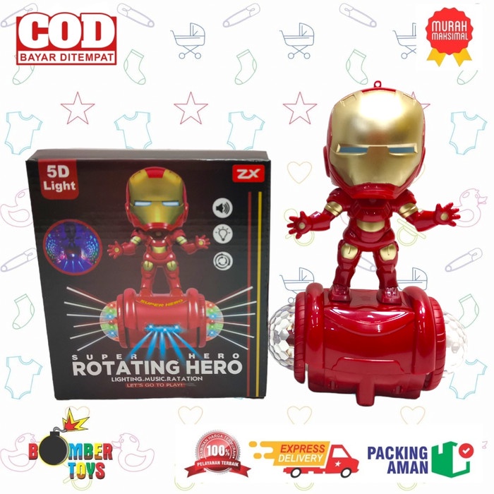 MAINAN ANAK DANCE ROTATING SUPER HERO FASHION GIRL ROBOT PUTRI MUSIC