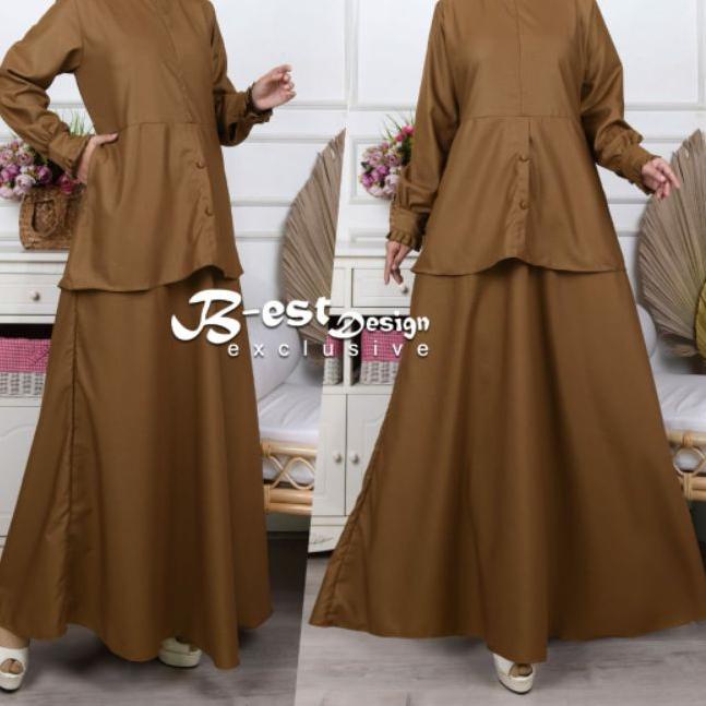 ✲ Gamis Dinas Keki / Khaki PNS Model Rok ✱