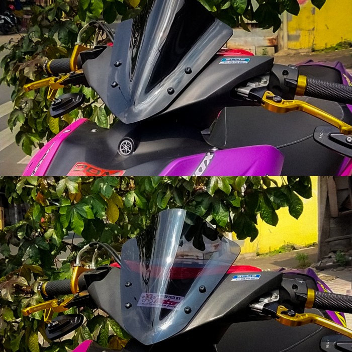 windshield Visor Yamaha aerox 155 body mika kaca speedometer handle visor rcb ktc racing kytaco DV