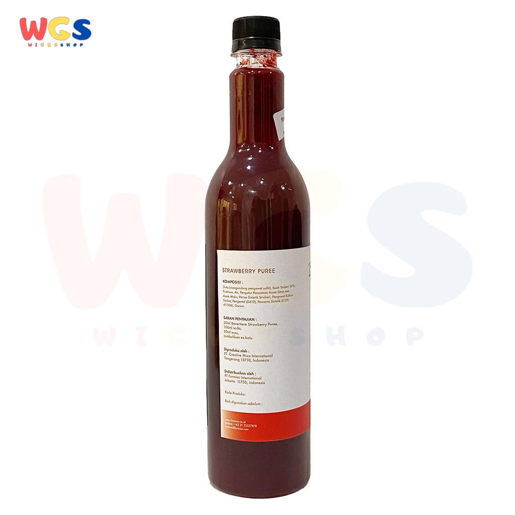 Syrup Strawberry Puree Bevertiere Artisan Flavors 800ml