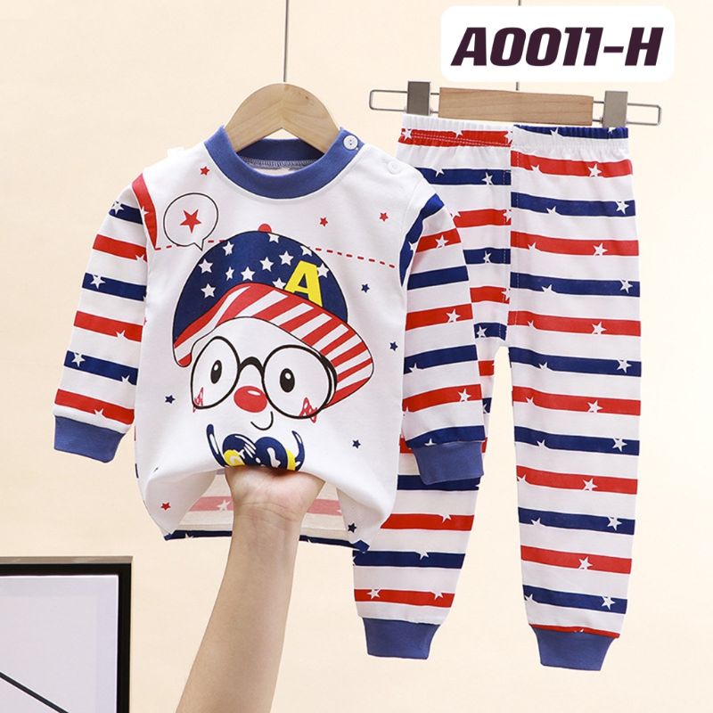 Baju Tidur Anak Laki Laki Import 0 Bulan - 4 Tahun / Setelan Piyama Bayi