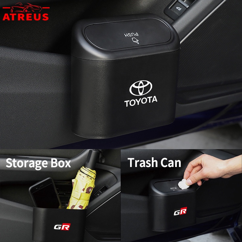 Tempat Sampah Mobil Toyota Gantung Tutup Flip Dustbin Tipe Tekan Storage Box Organizer Aksesoris Mobil Untuk Avanza Rush Kijiang Innova Razie Yaris Wish Corolla Cross