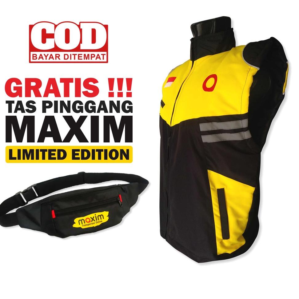 LANGSUNG ORDER Rompi Terbaru Maxim Driver Gratis Tas Pinggang Keren Waistbag Waterproof