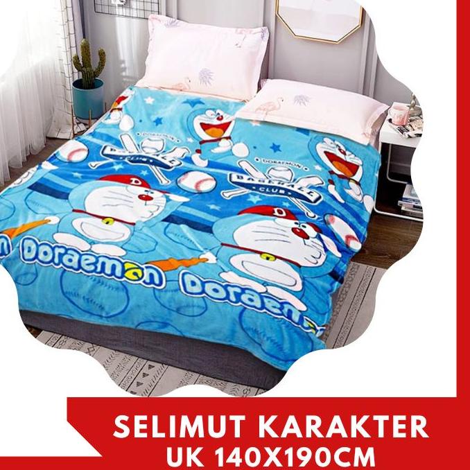 ☊ Free Tas Mika Selimut Bulu Anak Selimut Karakter Halus Jumbo Ukuran 140x190 cm ♧