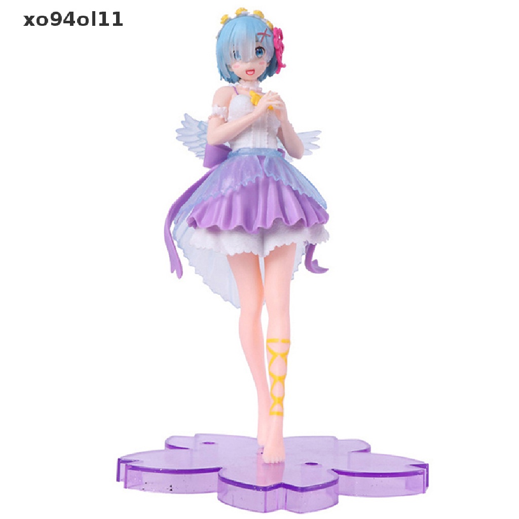 Xo Angel Rem Figure Zero-Starg Life in Another World Purple Dress Rem Model Boneka OL