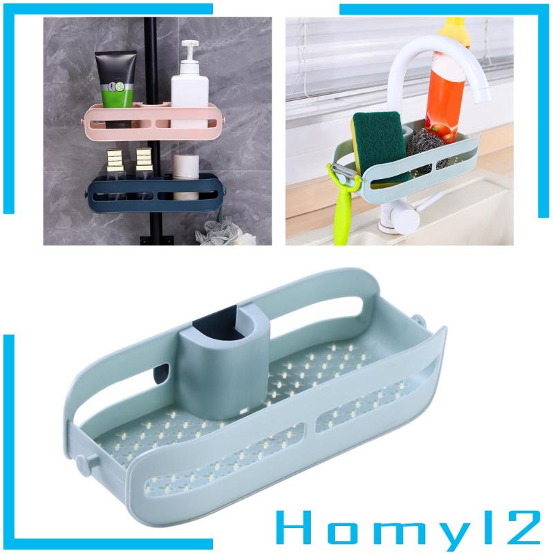 [HOMYL2] Rak Tiris Kran Tahan Lama Gantungan Kain Piring Aksesoris Untuk Sikat Scrubber