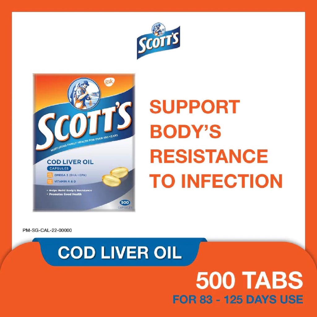 SCOTT'S Cod Liver Oil 500 Kapsul
