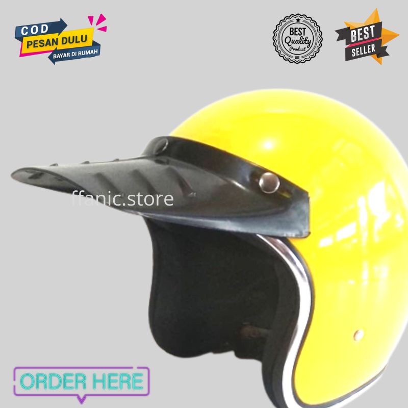 PIN Original Pet Topi Helm Bogo Retro Panjang Trail Aksesoris Helm