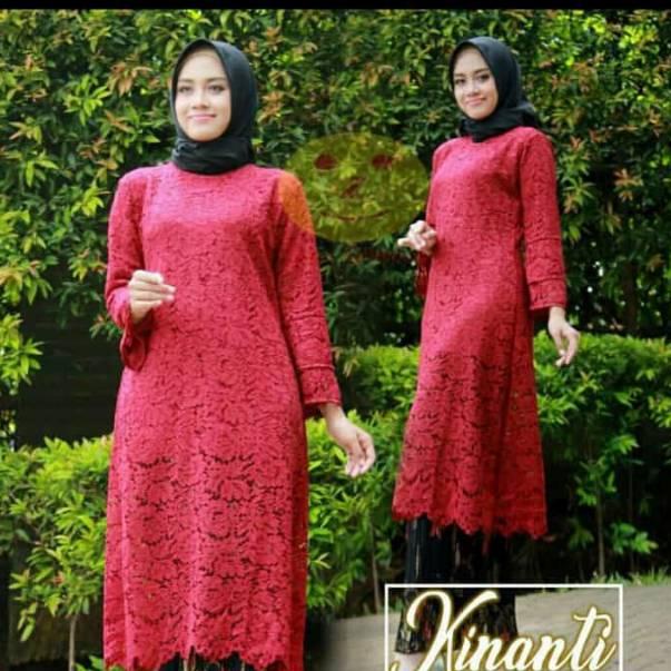 ♤ Setelan kebaya Kinanti / brokat kurung tunik / kebaya brokat kurung / kebaya long tunik ❃