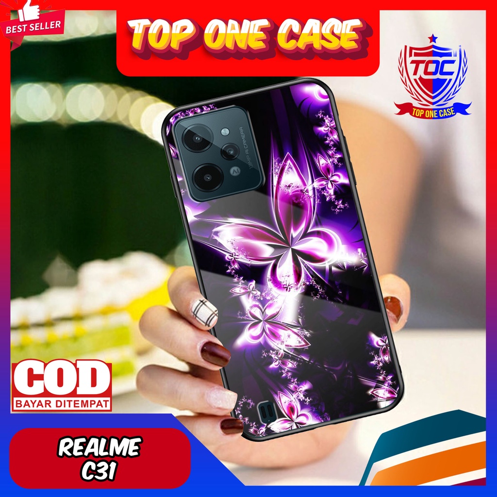 Case REALME C31 - Casing REALME C31 Terbaru 2021 TOP ONE CASE [  MOTIF BUTTERFLY ] Silikon REALME C3