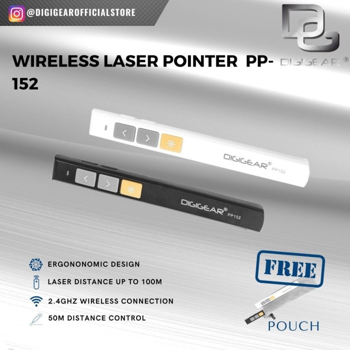 

[[JNT COD]] DIGIGEAR Wireless Laser Pointer / Presenter PP152 - Hitam