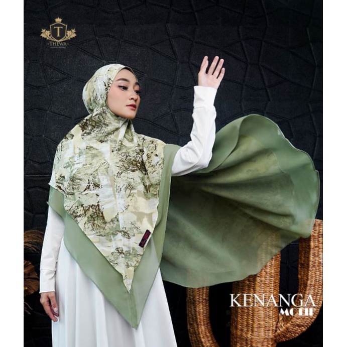 hijab motif non pet / khimar motif kenanga / jilbab motif / kerudung motif / thewa hijab TERLARIS