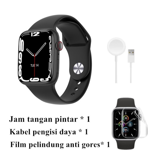 DTNO.1 7DT7 MAX NFC 1.9 inch TFT Screen 45MM Smart Watch BT-call - Hitam-DT7Max Murah