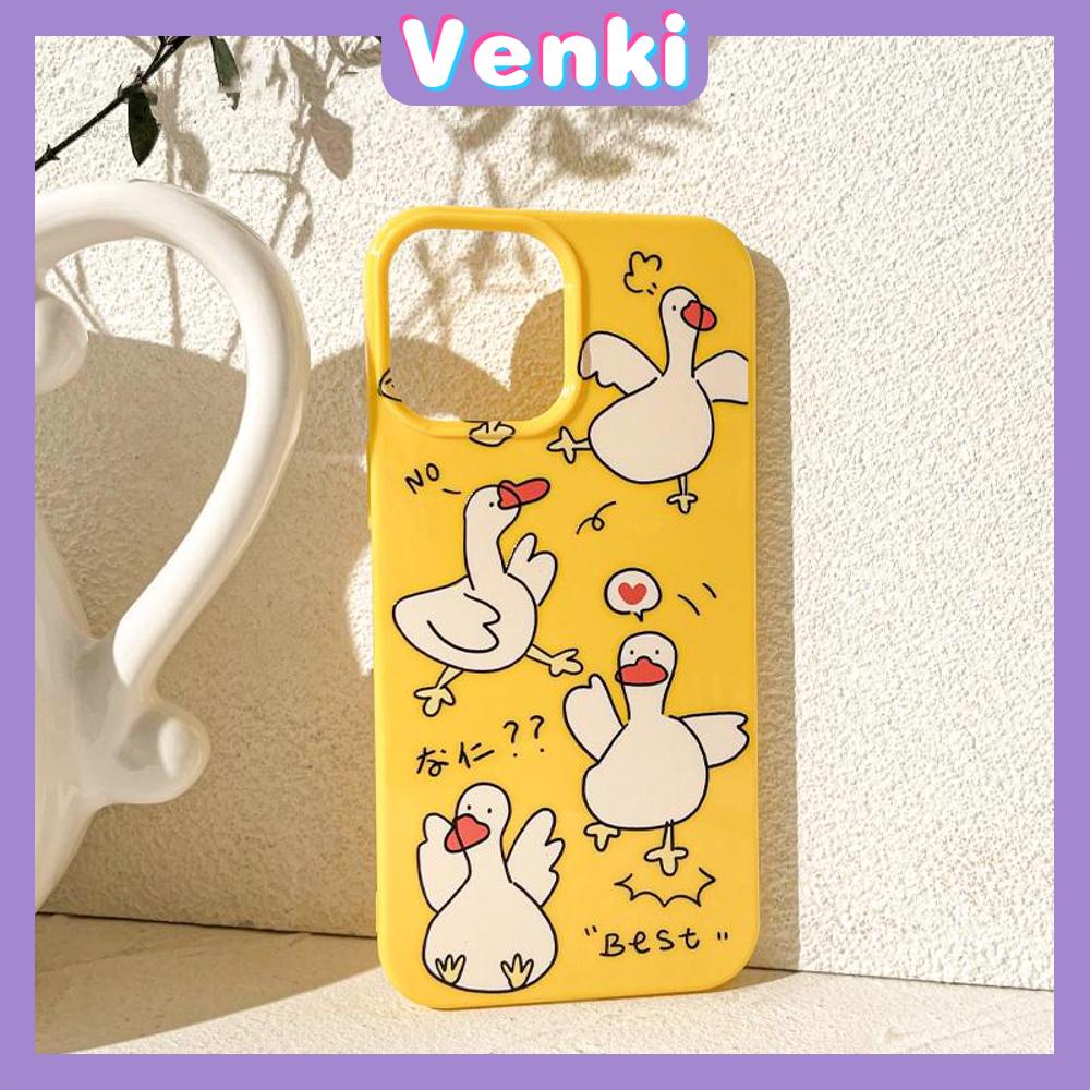 iPhone Case Soft TPU Glossy Yellow Candy Case Cute Cartoon Duck Camera Protection Shockproof For iPhone 14 13 12 11 Pro Max 7 8 Plus X XR