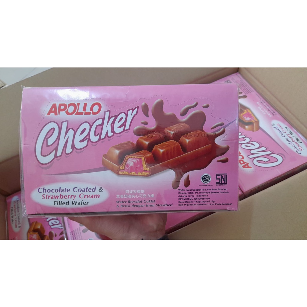 Apollo Checker Chocolate wafer bar PER BOX